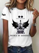 Damen Prince of Darkness bedrucktes lässiges T-Shirt